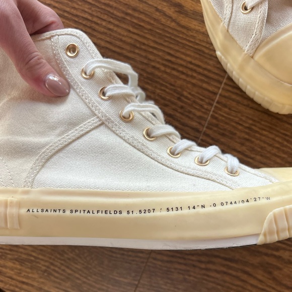 NEW Allsaints Dana Ghost High Top Sneaker - Picture 3 of 14